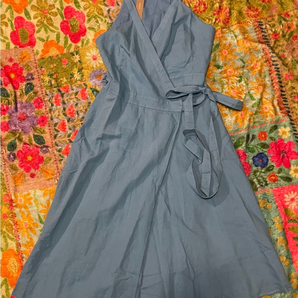 J. Crew Gray One Shoulder Sundress Wedding Guest